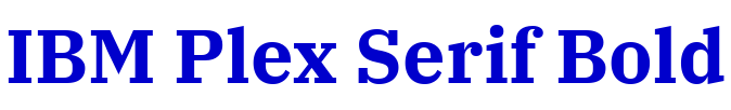 IBM Plex Serif Bold Schriftart